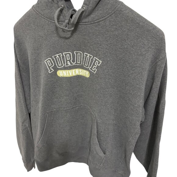 Purdue Boilermakers Hooded Sweatshirt Size Large Gray Big Cotton - Picture 2 of 6